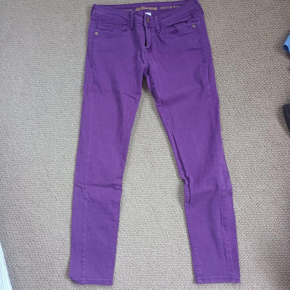 Used Purple Skinny Jeans